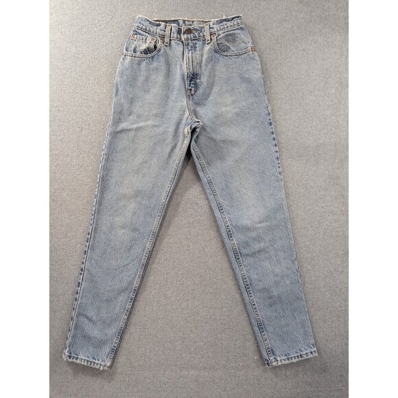 Vintage Levis 551 Jeans Womens SZ 4 Blue Relaxed Fit Tapered Leg Paper Tag Y2K - Picture 1 of 16